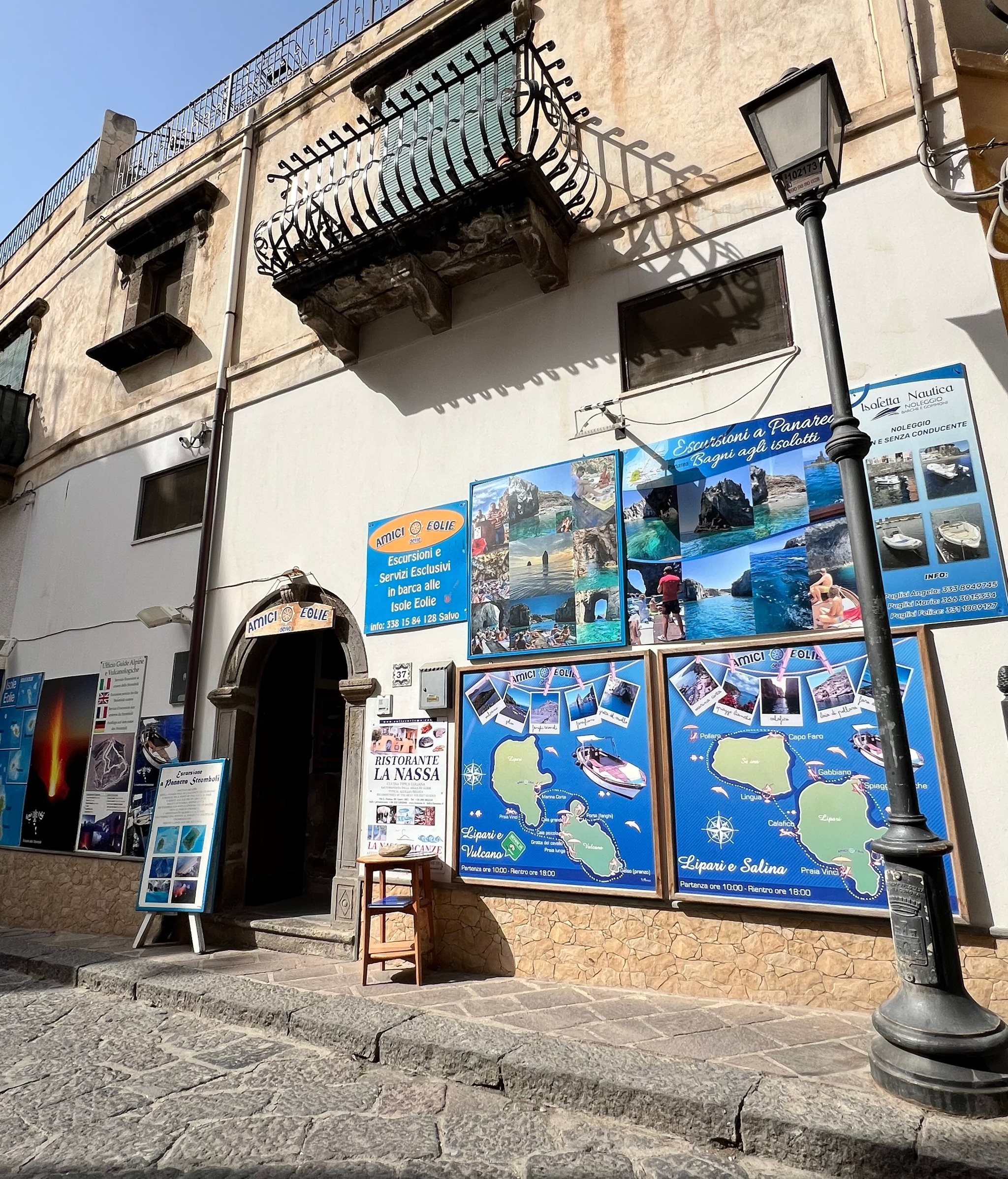 Amici delle Eolie's office in the historic centre of Lipari